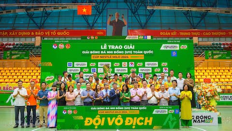 SLNA vô địch giải bóng đá nhi đồng toàn quốc 2024